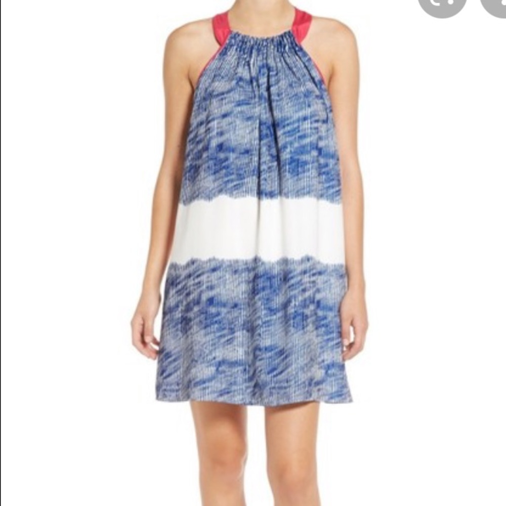 Felicity and Coco Striped Blue Mini Dress